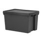 Bam CX094 Recycled Plastic Storage Box & Lid Black 62 Ltr