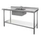 U907 1500w x 600d mm Stainless Steel Single Sink With Double Drainer