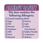 GJ058 Allergen Food Labels (Pack of 500)