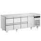PN2229-HC Heavy Duty 547 Ltr 1 Door & 6 Drawer Stainless Steel Refrigerated Prep Counter