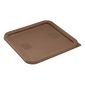 HY423 Polyethylene Square Food Measuring Container Lid Brown Medium