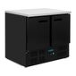 G-Series PG022 240 Ltr 2 Door Black Refrigerated Prep Counter