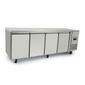 HED498 560 Ltr 4 Door Stainless Steel Refrigerated Prep Counter