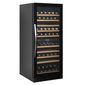 TFW300-2F 270 Ltr Upright Single Glass Door Black Dual Zone Wine Cooler