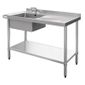 U904 1200w x 600d mm Stainless Steel Single Sink With Right Hand Drainer