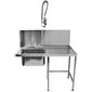 T11SENR 1100(W) x 800(D)mm Right Hand Entry Table With Sink For Classeq Passthrough Dishwashers