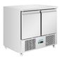 U-Series UA089 257 Ltr 2 Door Stainless Steel Refrigerated Prep Counter