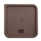 FX142 Polyethylene Square Food Measuring Container Lid Brown Large