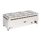 BMF6C/G 6 x 1/4GN Propane Gas Countertop Wet Heat Bain Marie With Pans