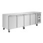 U-Series UA082 Medium Duty 634 Ltr 3 Door Stainless Steel Refrigerated Prep Counter With Granite Worktop