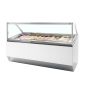 MILLENNIUM ST24 24 x Napoli Pan White Flat Glass Ice Cream Display Freezer