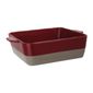 DB527 Red And Taupe Ceramic Roasting Dish 4.2Ltr