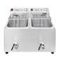 FC377 Twin Tank Twin Basket 2x8Ltr Countertop Fryer with Timers 2x6kW