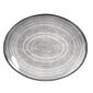 Studio Prints Homespun DA274 Stone Grey Oval Coupe Plate 317 x 255mm