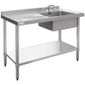 U902 1000w x 600d mm Stainless Steel Single Sink With Left Hand Drainer
