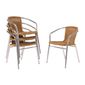 U422 Aluminium & Natural Wicker Chairs (Pack of 4)