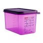 Allergen CM787 Polypropylene 1/4 Gastronorm Food Storage Container Purple 4.3 Ltr