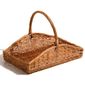 D2813 Wooden Oblong Display Basket Brown With Loop Handle