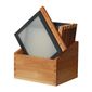 H759 Wood Spine American Style Menu Covers and Storage Box A4 Black