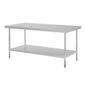 GL279 1800w x 900d mm Stainless Steel Centre Table with One Undershelf