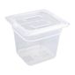 GJ527 Polypropylene 1/6 Gastronorm Containers with Lids 150mm (Pack of 4)