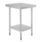 GJ500 600w x 700d mm Stainless Steel Centre Table with One Undershelf