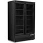 BMF2 1390 Ltr Upright Double Hinged Glass Door Black Display Freezer