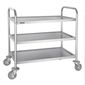 F994 Stainless Steel 3 Tier Mobile Clearing Trolley