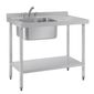 DY820 1000w x 600d mm Stainless Steel Single Sink With Right Hand Drainer