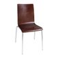 GR343 Square Back Side Chair Dark Chocolate Finish (Pack of 4)