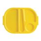 Kristallon U039 Large Polypropylene Compartment Food Trays Yellow 374.5mm