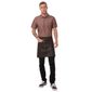 Wet Look Boulder BB035 Waist Bistro Apron Short Brown & Black
