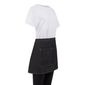 B995 Denim Waist Apron Black with White Ties