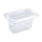 GJ529 Polypropylene 1/9 Gastronorm Containers with Lids 100mm (Pack of 4)