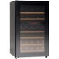 WFG32 114 Ltr Undercounter Single Glass Door Black Dual Zone Wine Cooler