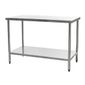 HEF649 600w x 600d mm Stainless Steel Centre Table with One Undershelf