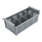 Kristallon P174 Plastic Grey Cutlery Basket
