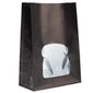 FA381 Recyclable Paper Sandwich Bags With Window Black (Pack of 250)