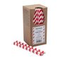 CZ617 6mm Bore Paper Straw Red & White Striped (Pack 250)