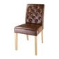 DT699 Chiswick Button Dining Chairs Tan Leather (Pack of 2)