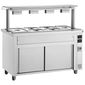 MJV714 1410mm Wide Hot Cupboard With Wet Heat Bain Marie With Sneeze Guard