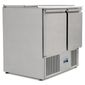 KXCC2-PREP 240 Ltr 2 Door Stainless Steel Refrigerated Pizza / Saladette Prep Counter