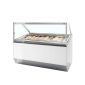 MILLENNIUM ST18 18 x Napoli Pan White Flat Glass Ice Cream Display Freezer