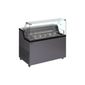 MIRABELLA6 6 x Napoli Pan Anthracite Flat Glass Ice Cream Display Freezer