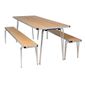 CD584 Contour Folding Table Oak 4ft