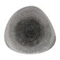 Studio Prints Raku DW418 Triangular Shallow Bowls Quartz Black 278mm (Pack of 12)