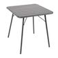 CS730 Square Slatted Steel Table Grey 700mm