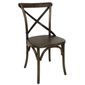 GG658 Wooden Dining Chair with Metal Cross Backrest (Pack of 2)