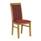 FT416 Brooklyn Padded Back Soft Oak Dining Chair with Red Diamond Padded Seat and Back (Pack of 2)