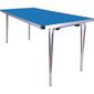 DM607 Contour Folding Table Blue 5ft